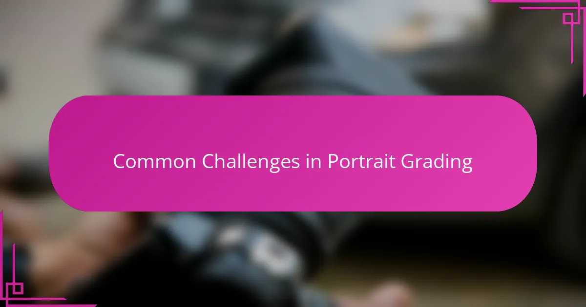 Common Challenges in Portrait Grading