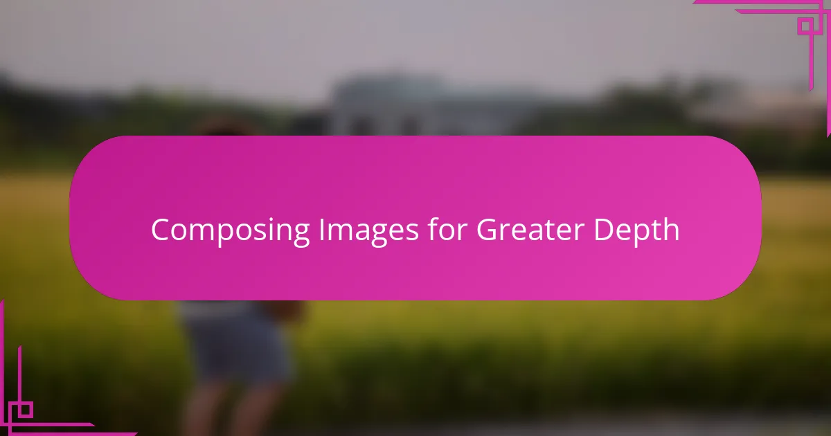 Composing Images for Greater Depth