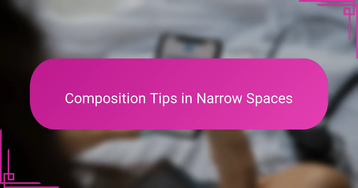 Composition Tips in Narrow Spaces