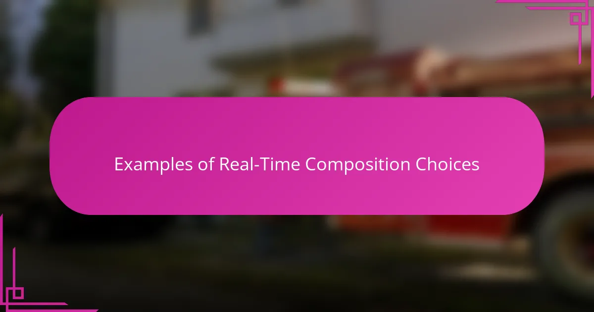 Examples of Real-Time Composition Choices