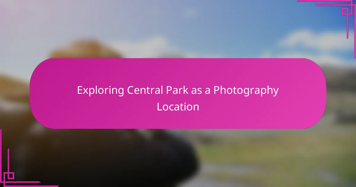Exploring Central Park as a Photography Location