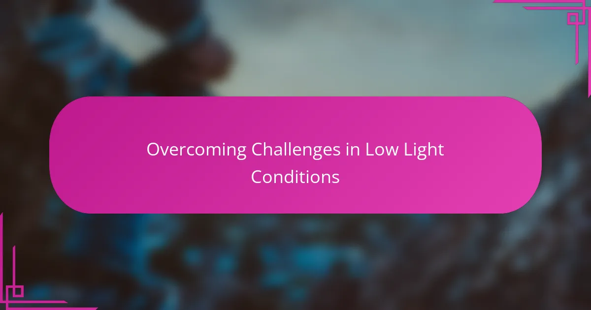 Overcoming Challenges in Low Light Conditions
