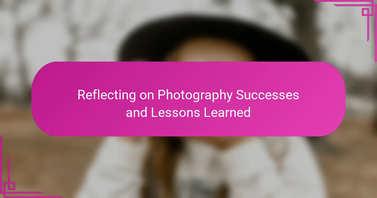 Reflecting on Photography Successes and Lessons Learned