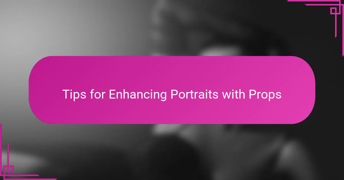Tips for Enhancing Portraits with Props