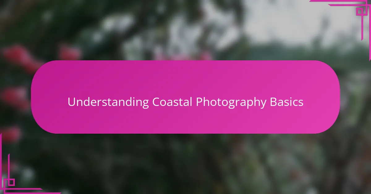 Understanding Coastal Photography Basics