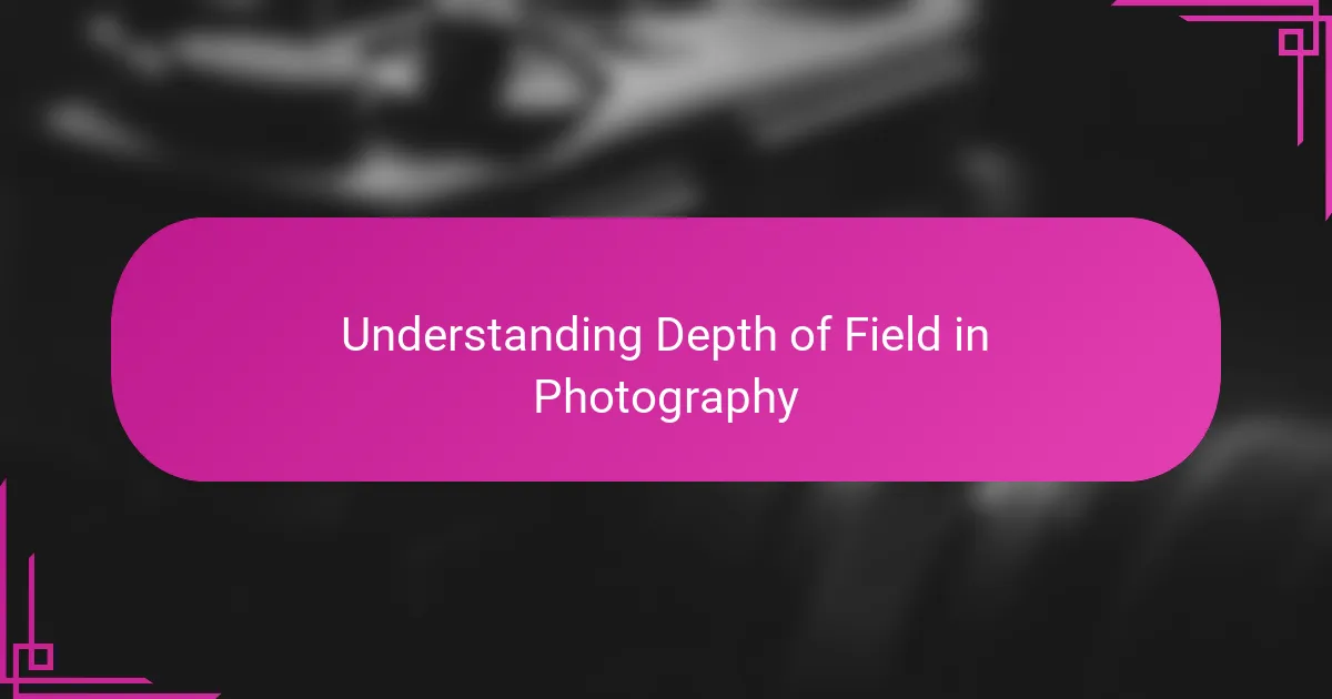 Understanding Depth of Field in Photography